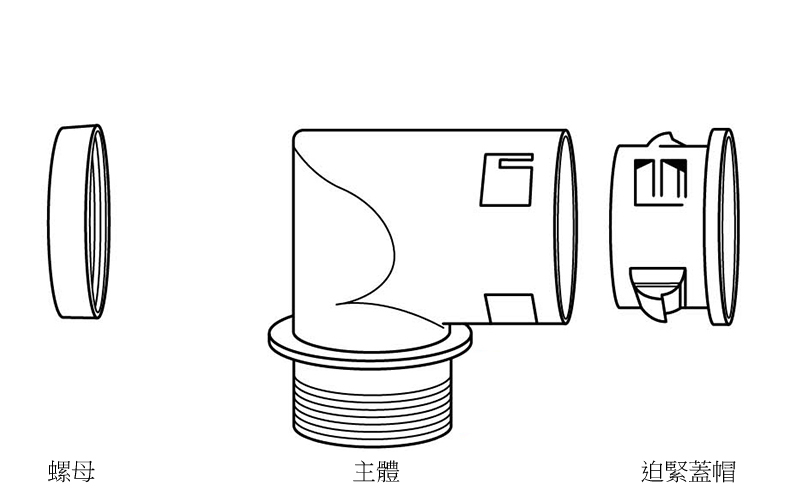 90度尼龍浪管接頭